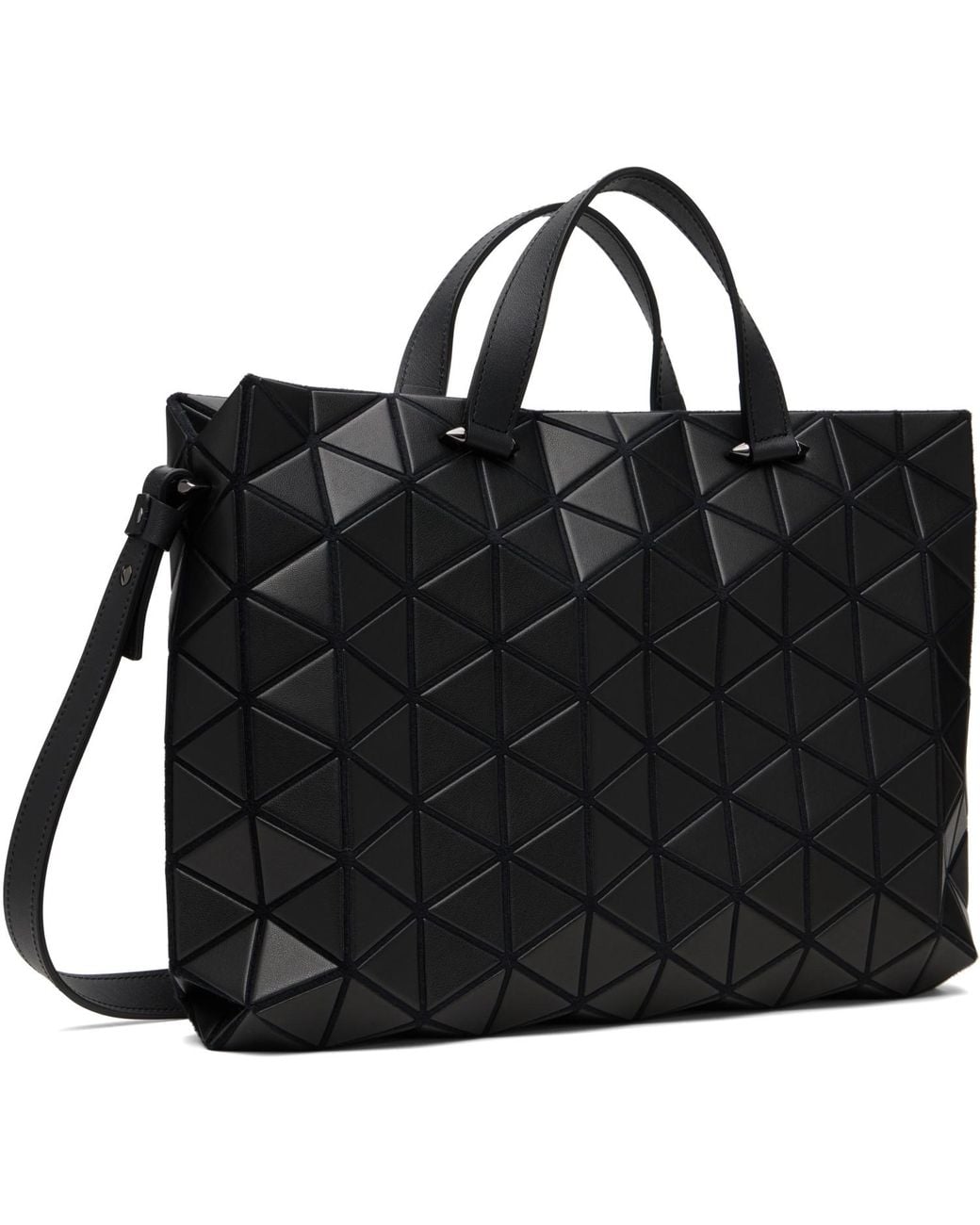 Issey Miyake Black Matte Tonneau Bag for men