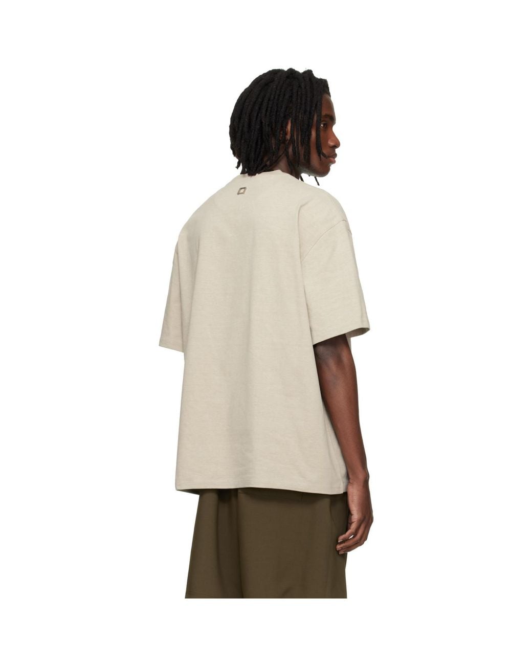 Wooyoungmi Natural Taupe Graphic T-Shirt for men