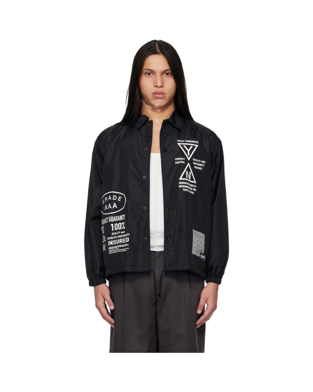 Yohji Yamamoto Black Neighborhood Edition Windbreaker Jacket for men