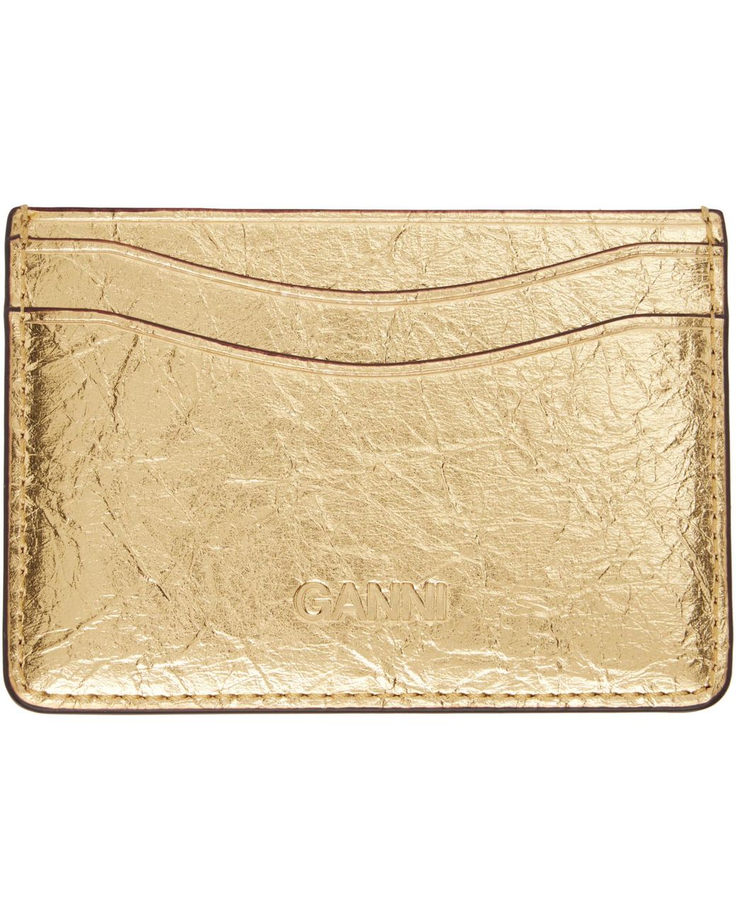Ganni Bou Metallic Card Holder