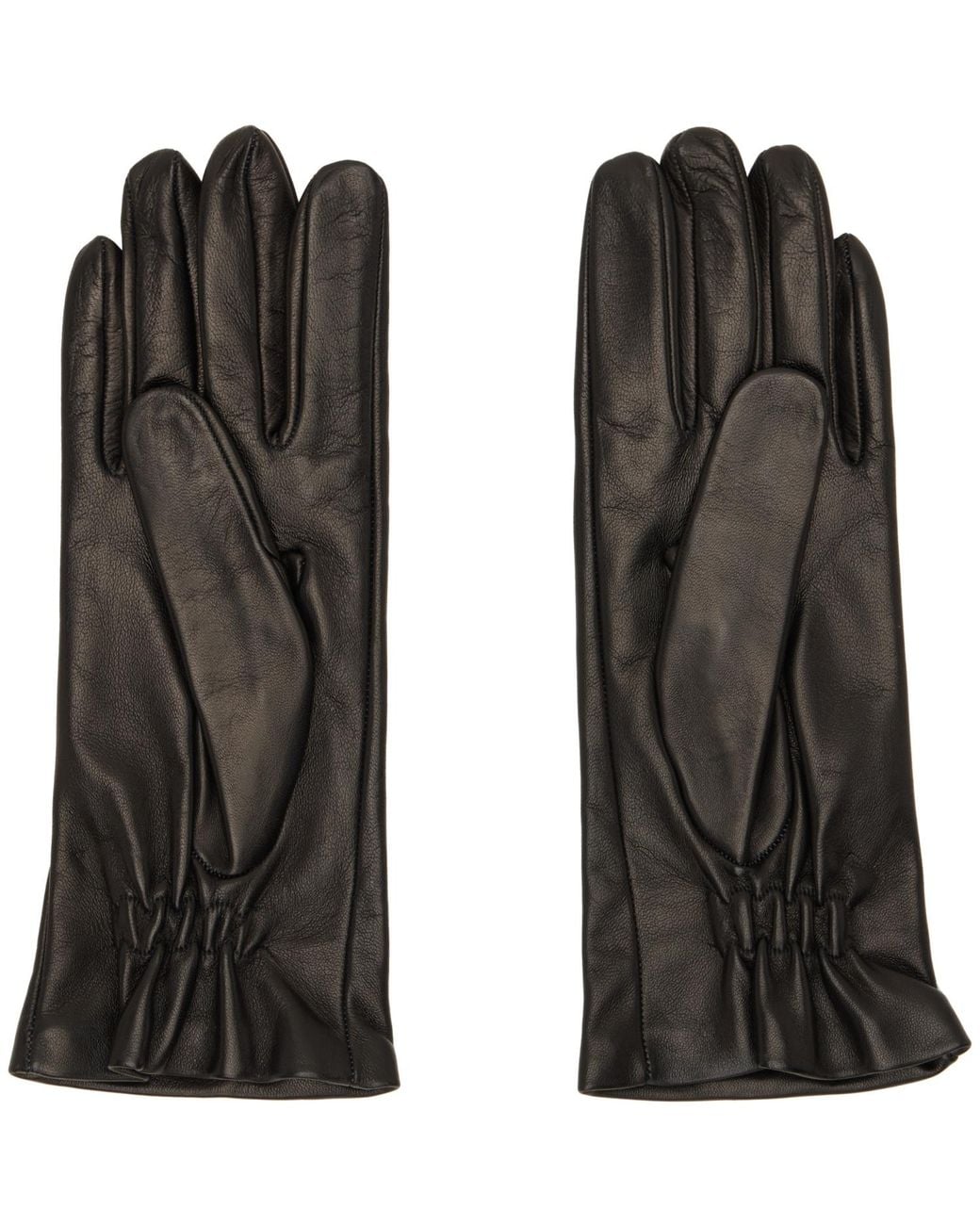 Totême Black Leather Gloves