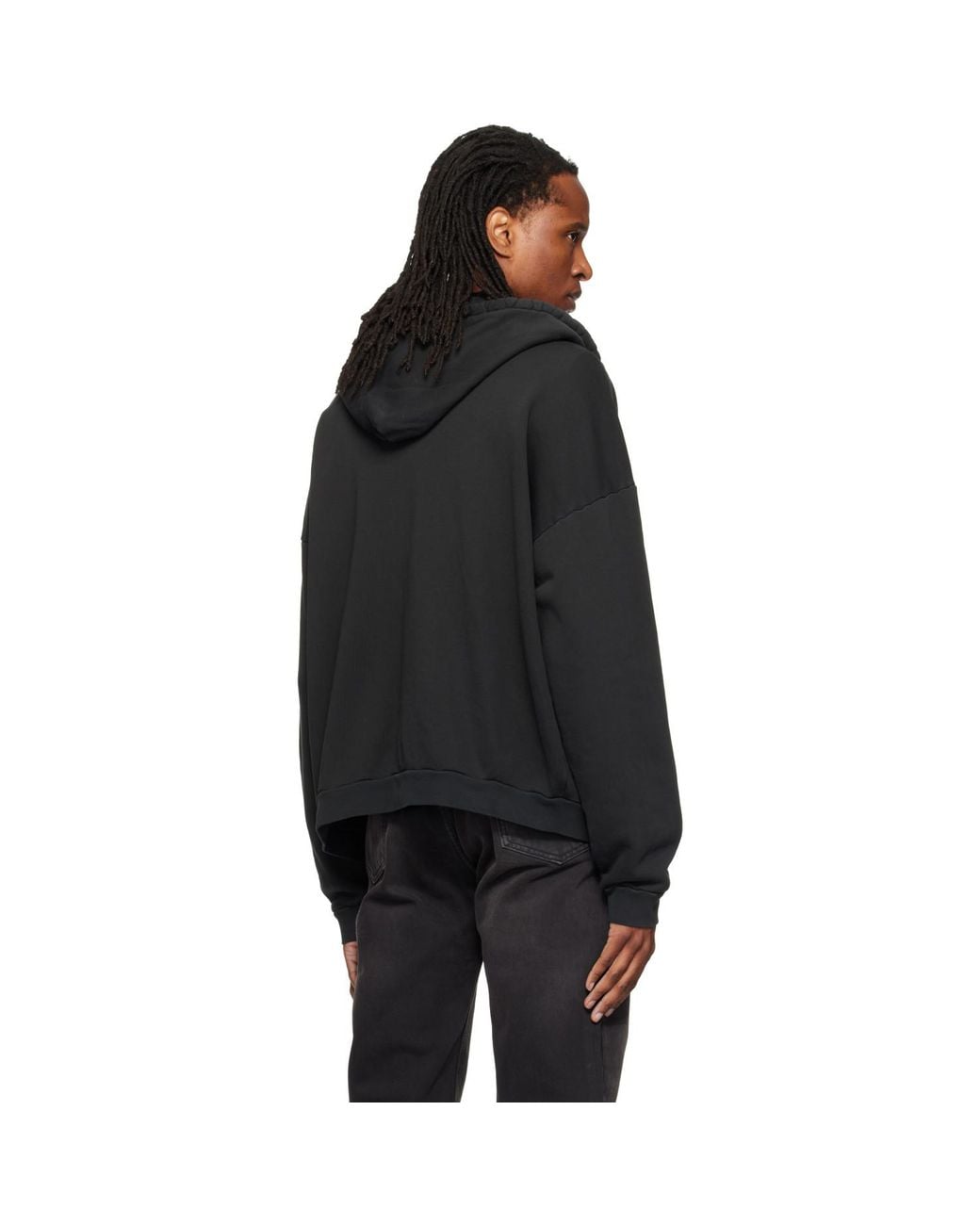 ALEXANDER DIGENOVA Black Zip Up Painter Hoodie for men
