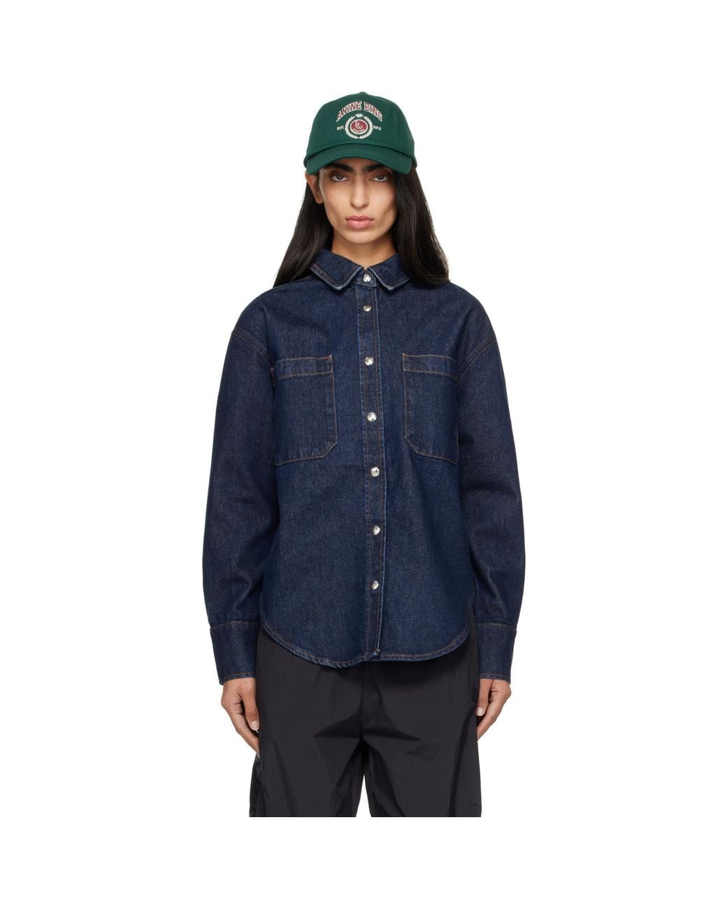 Anine Bing Blue Samy Denim Shirt