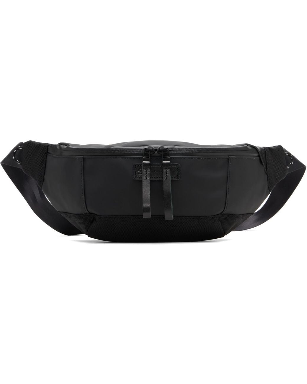 Master Piece Black Slick Waist Belt Bag for men