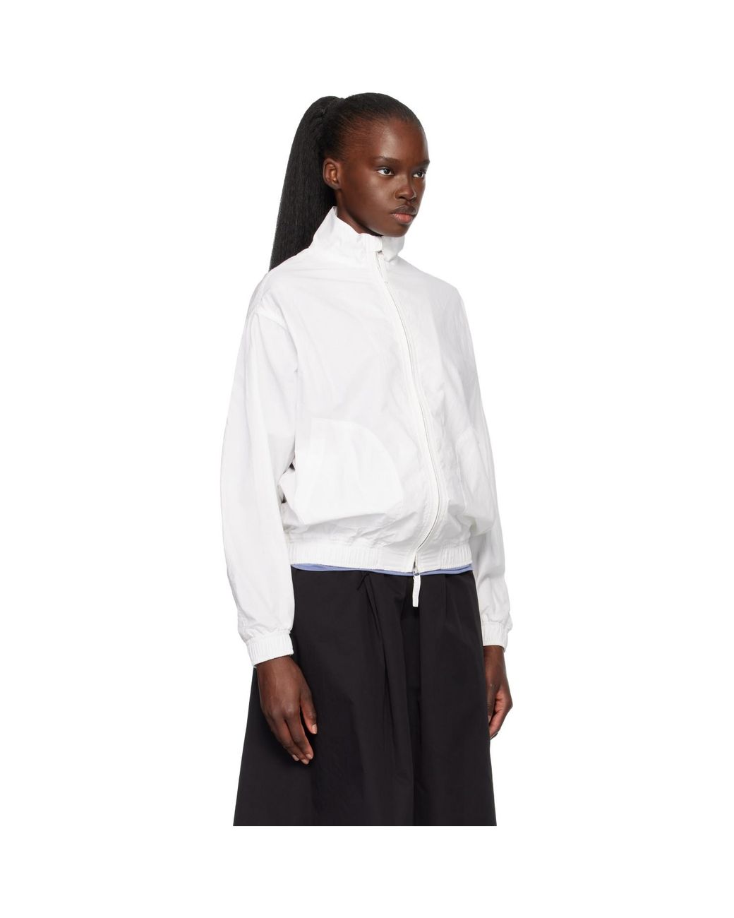 NOTHING WRITTEN White Panny Harrington Jacket