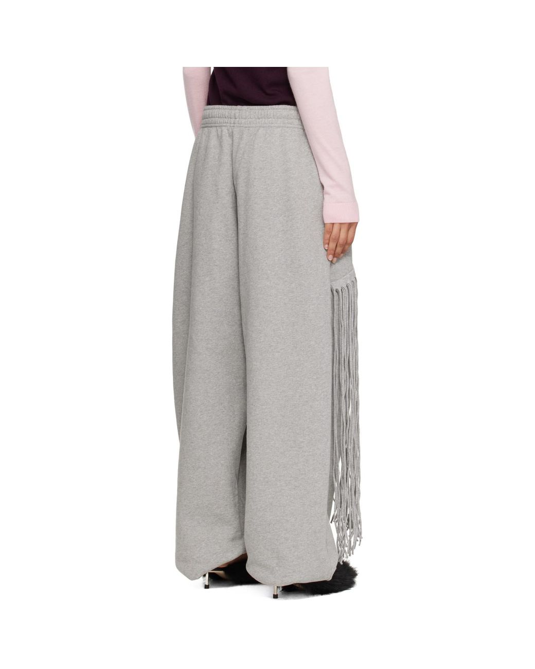 Abra Gray Frange Jogging Pants