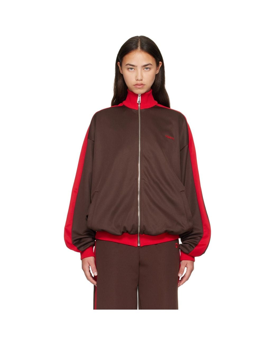 Coperni Red Oversized Track Jacket