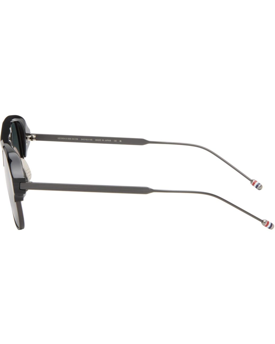 Thom Browne Gray Acetate & Titanium Aviator Pilot Sunglasses for men