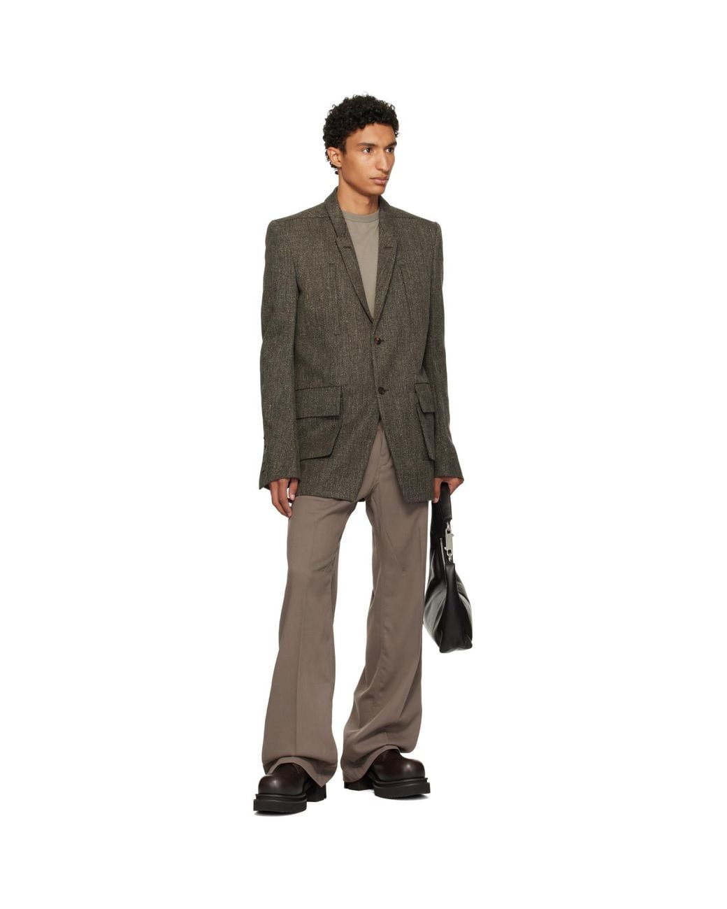 Rick Owens Green Tower Customs Blazer for men