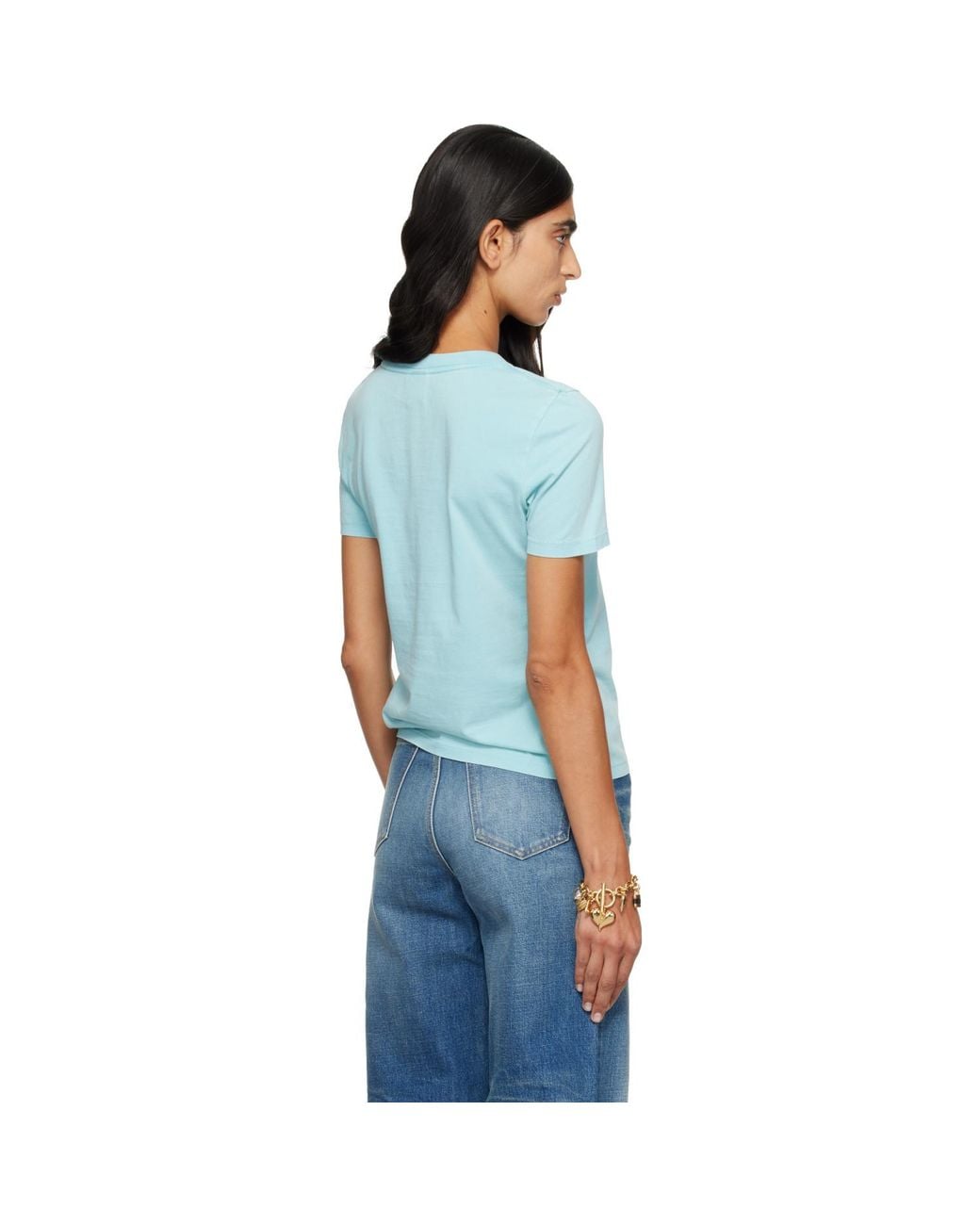 Chloé Blue Cotton Jersey Baby Fit Logo T-Shirt