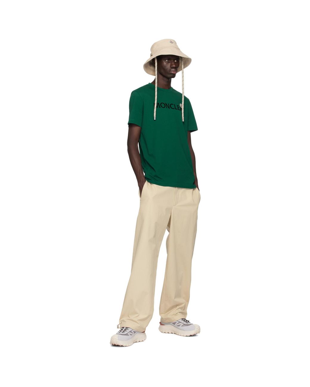 Moncler Green Organic Cotton Logo T-Shirt for men