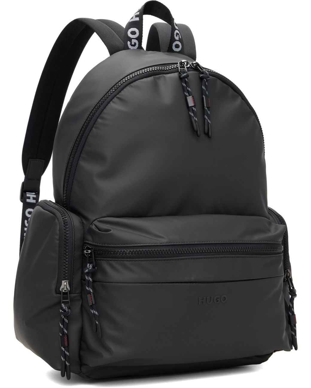 HUGO Coated Canvas Backpack in Black for Men | Lyst