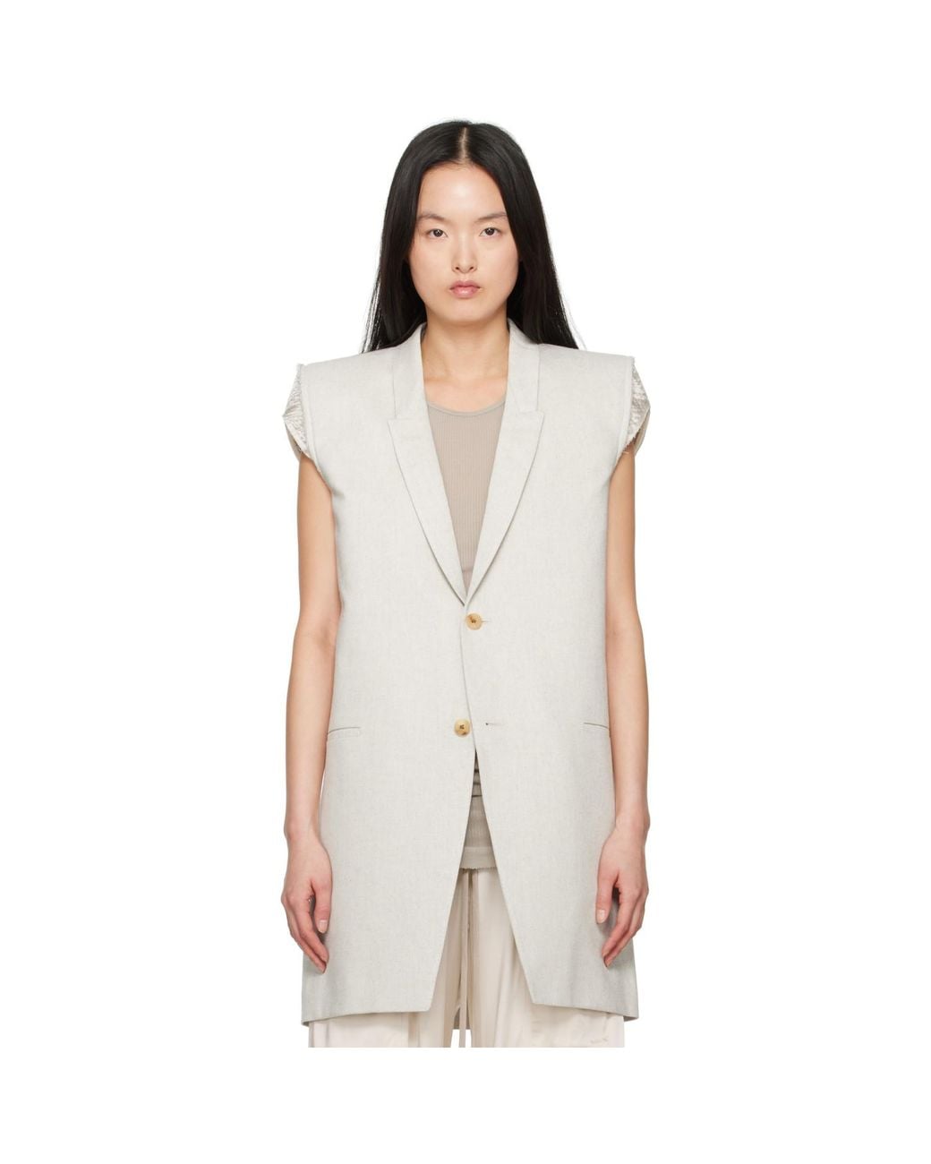 Rick Owens Multicolor Off- Hollywood Dirt Tailored Sl Denim Blazer