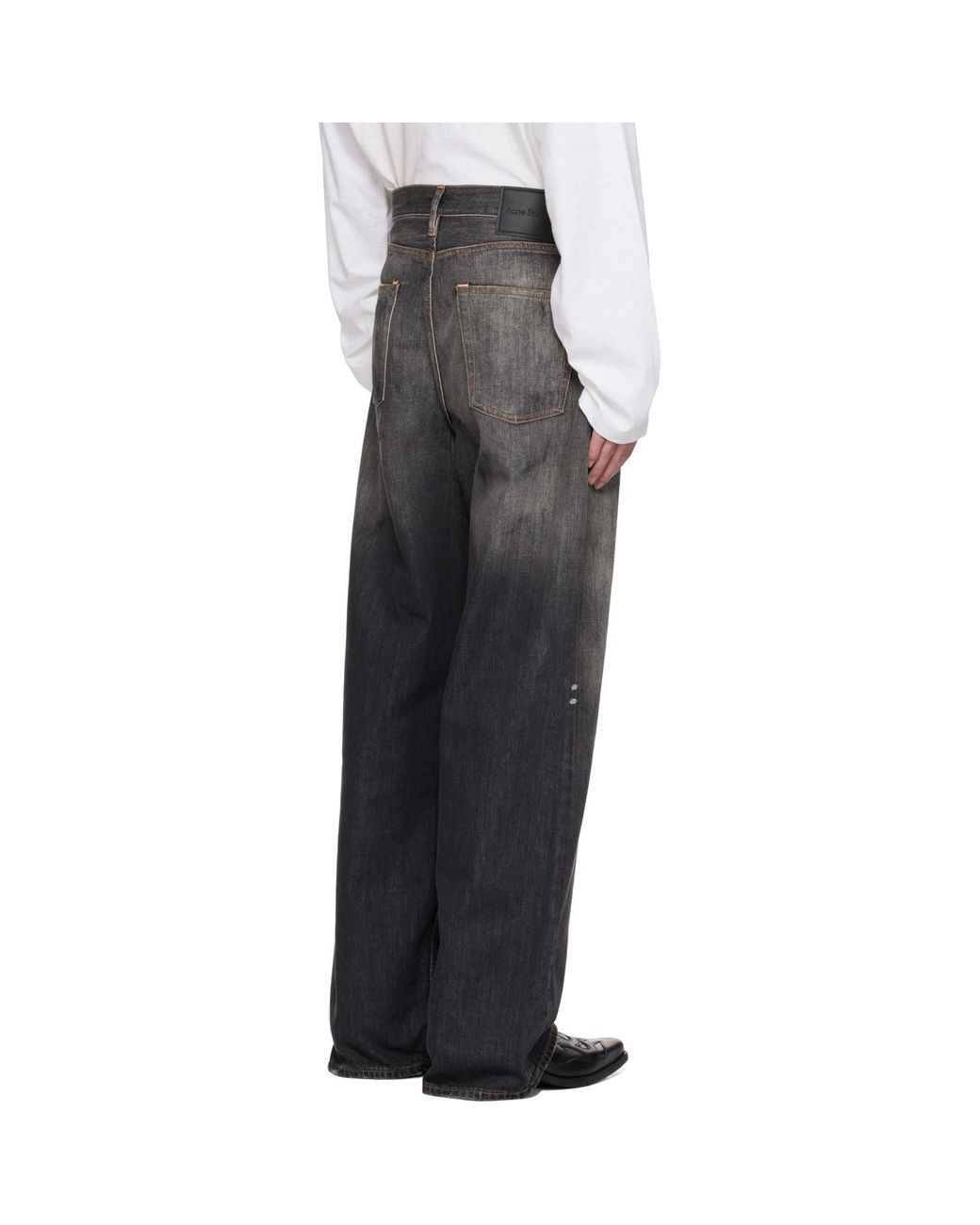 Acne Black Loose Fit 1981 Jeans for men