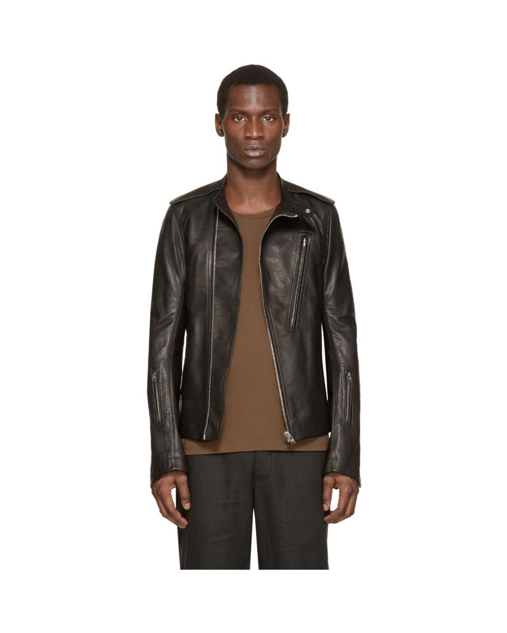 Rick Owens Black Leather Cyclops Biker Jacket for Men | Lyst Rick Owens Black Leather Cyclops Biker Jacket for Men | Lyst