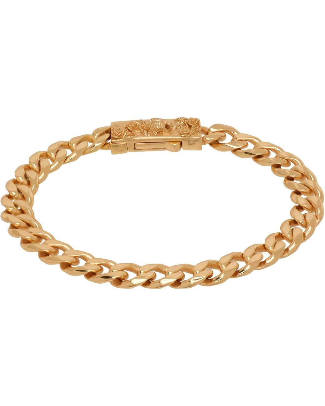 Emanuele Bicocchi Metallic Skull Box Clasp Chain Bracelet for men