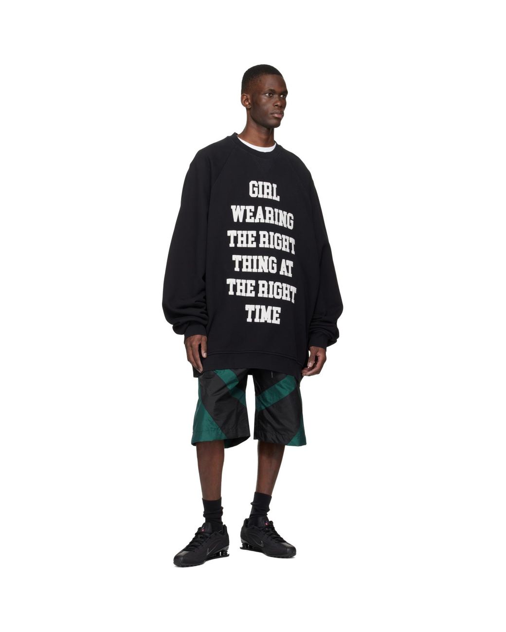 VAQUERA Black Oversized Sweatshirt for men