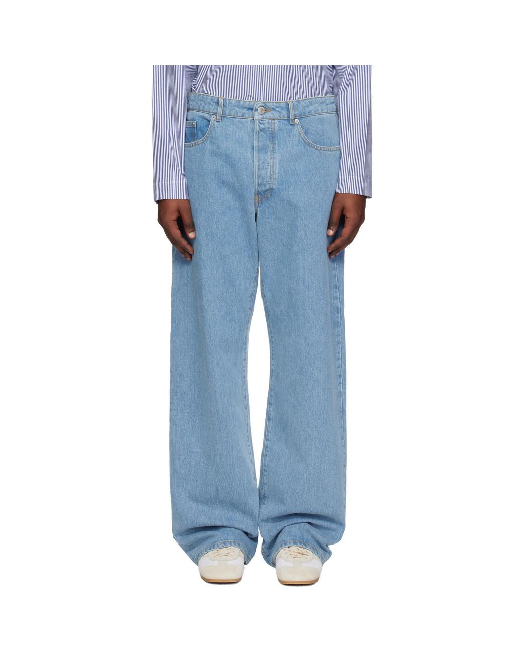Dries Van Noten Blue Straight Leg Jeans for men