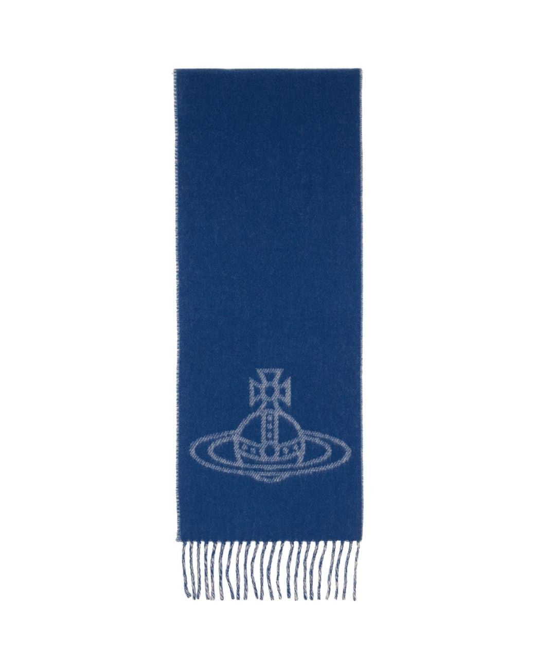 Vivienne Westwood Blue Double Face Scarf for men