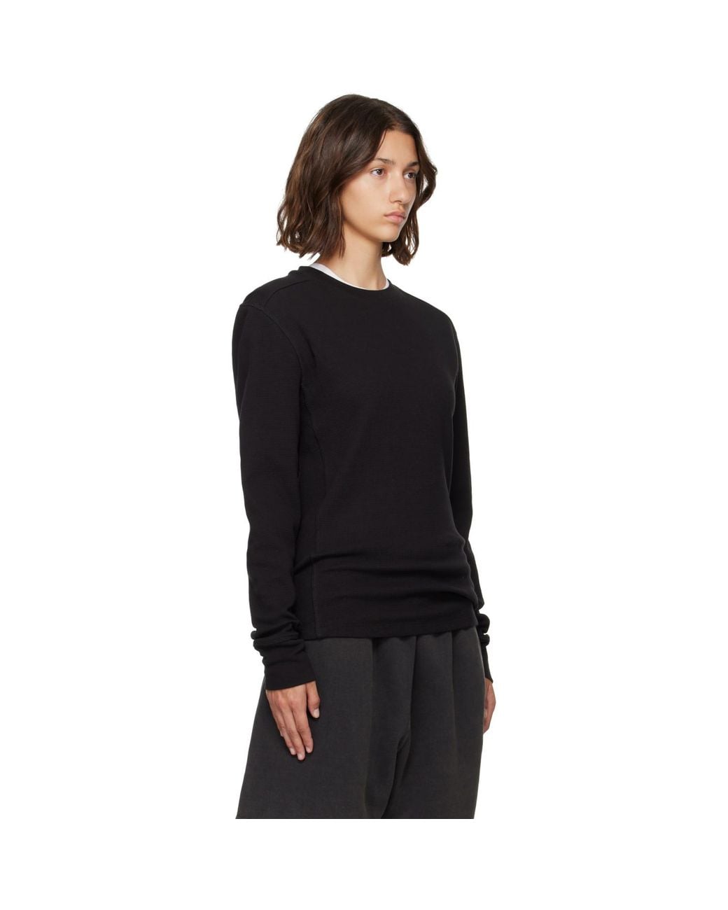 Entire studios Black Thermal Long Sleeve T-Shirt