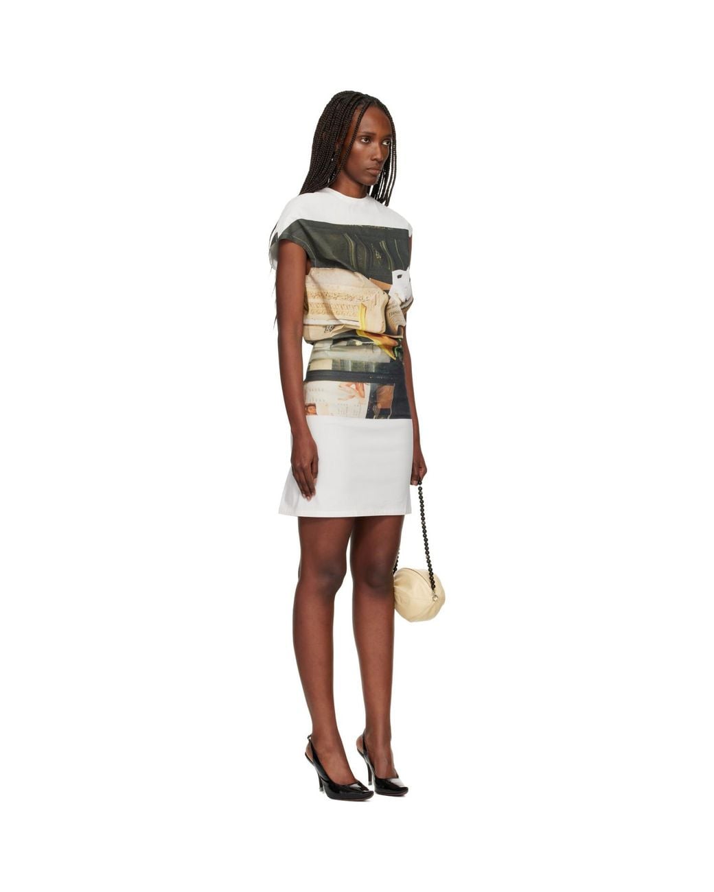 Issey Miyake White Street View Minidress