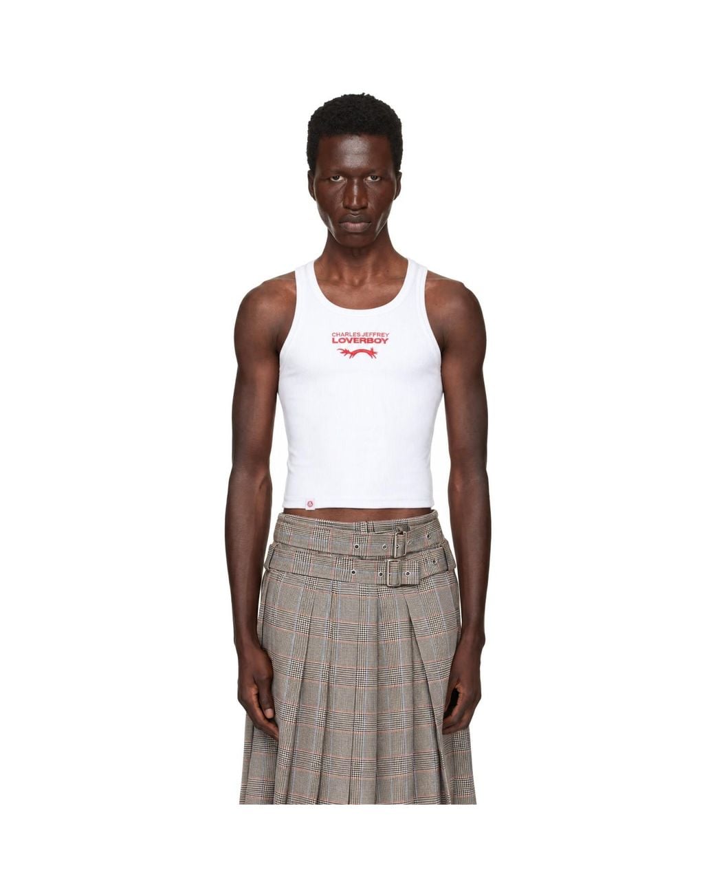 Charles Jeffrey Brown Logo Tank Top for men