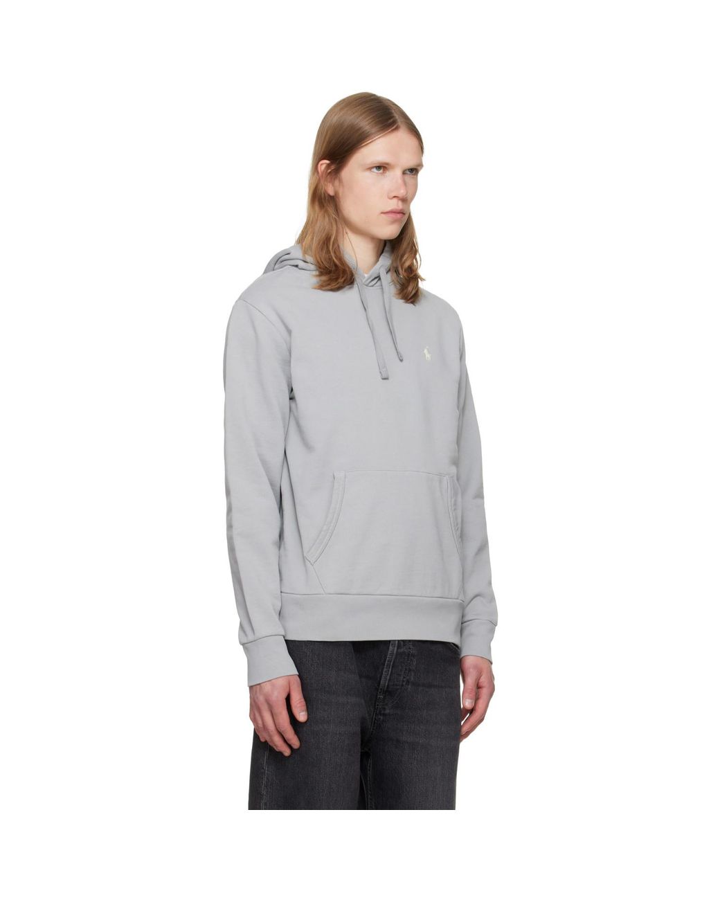 Polo Ralph Lauren Gray Loopback Terry Hoodie for men