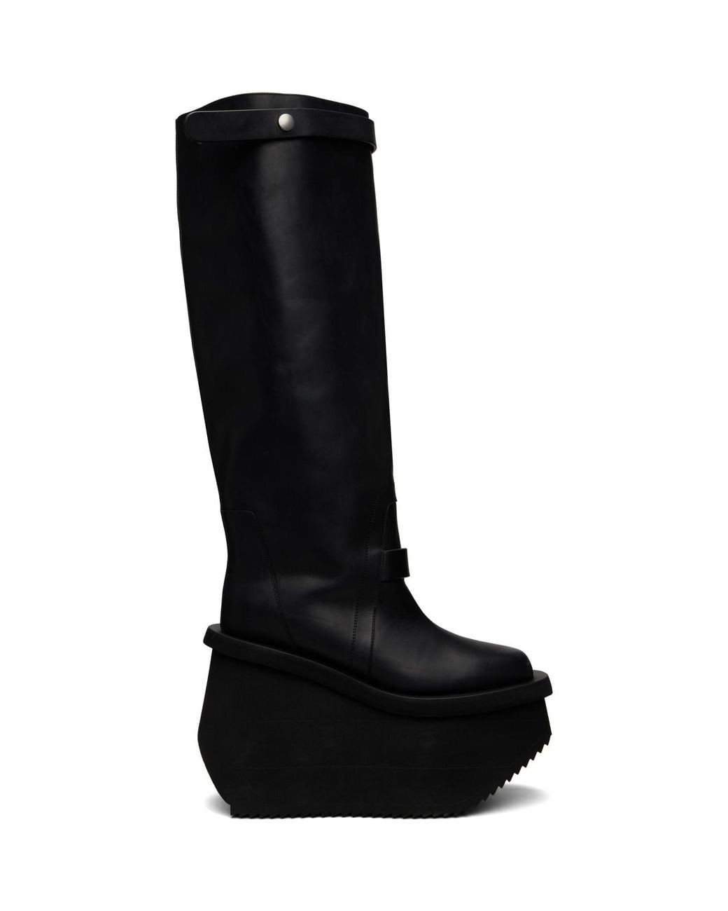 Rick Owens Black Tower Naska Factory Knee Boots for men