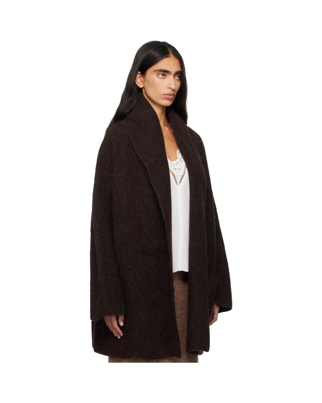Lauren Manoogian Black Double Face Coat