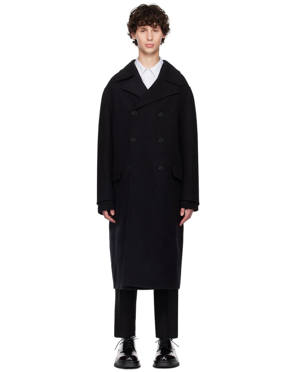 コート JIL SANDER Double-breasted coat Black  J02AA0140J40178 Jil Sander double-breasted Coat | Black | FARFETCH