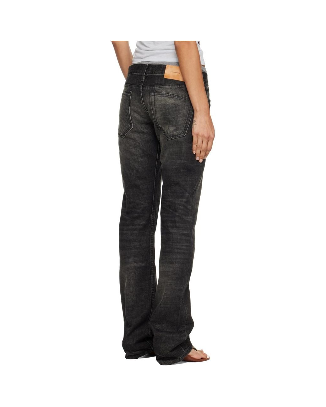 Raimundo Langlois Black Ssense Exclusive Slim Straight Jeans