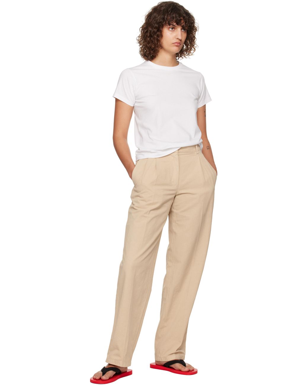 【関税込み】The Row ベージュ Lilas トラウザーズ The Row ベージュ Lilas トラウザーズ ナチュラル | Lyst