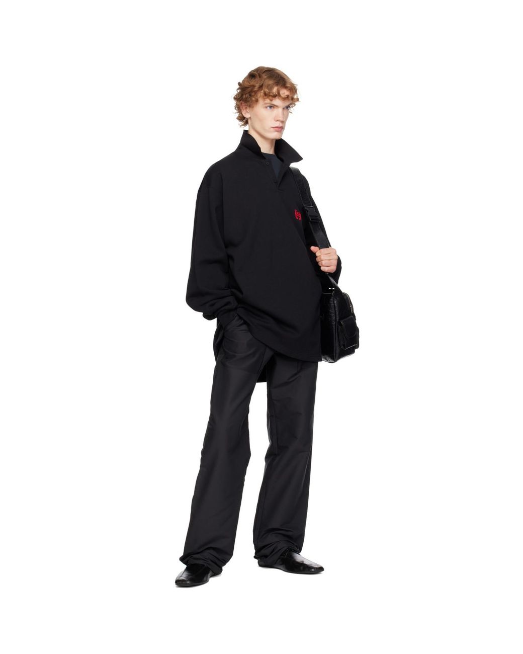 Balenciaga Black L/Oversized Polo for men