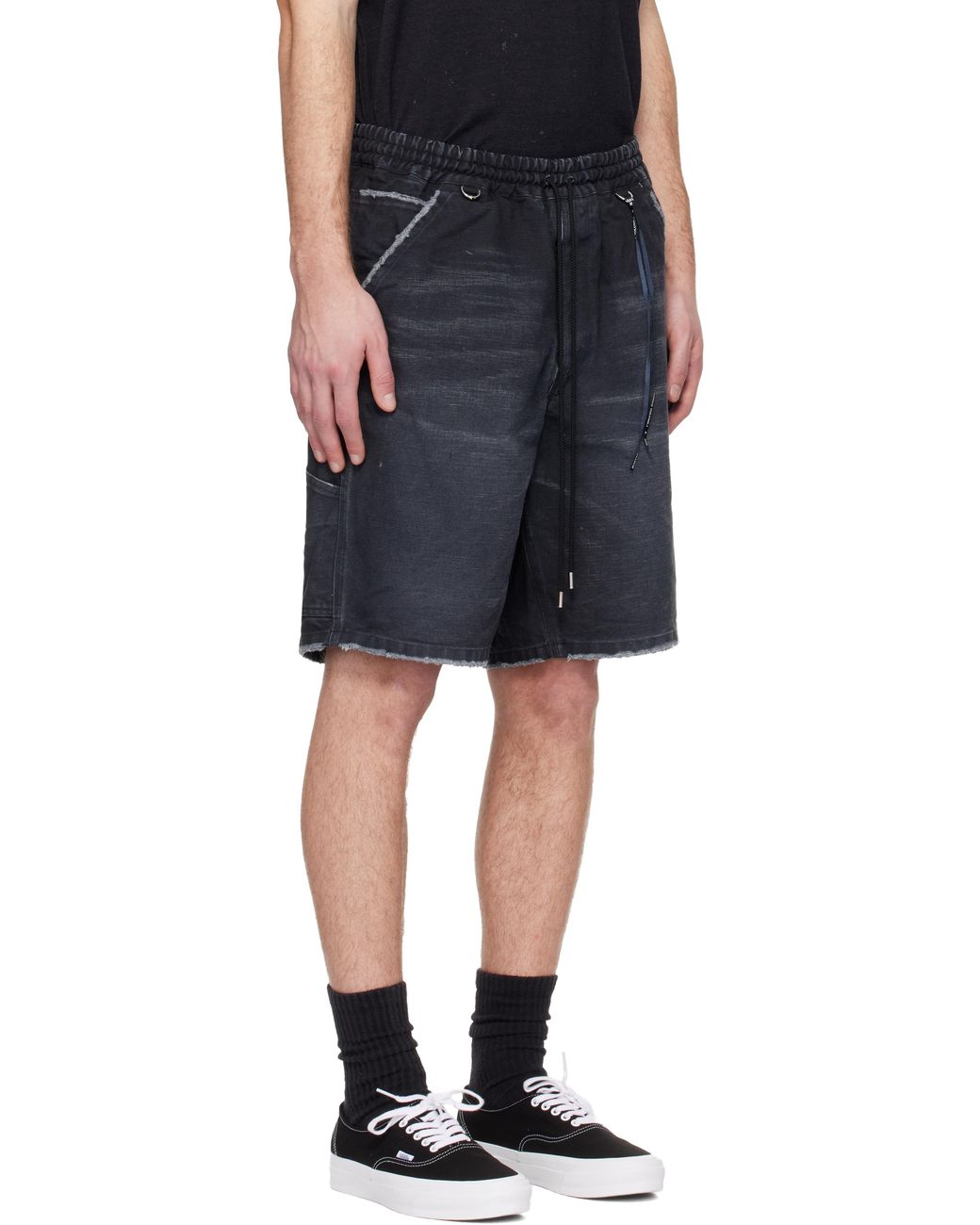 MASTERMIND WORLD Blue Mw Duck Painter Shorts for men