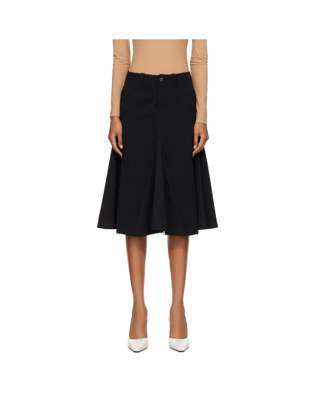 Our Legacy Black Rift Midi Skirt
