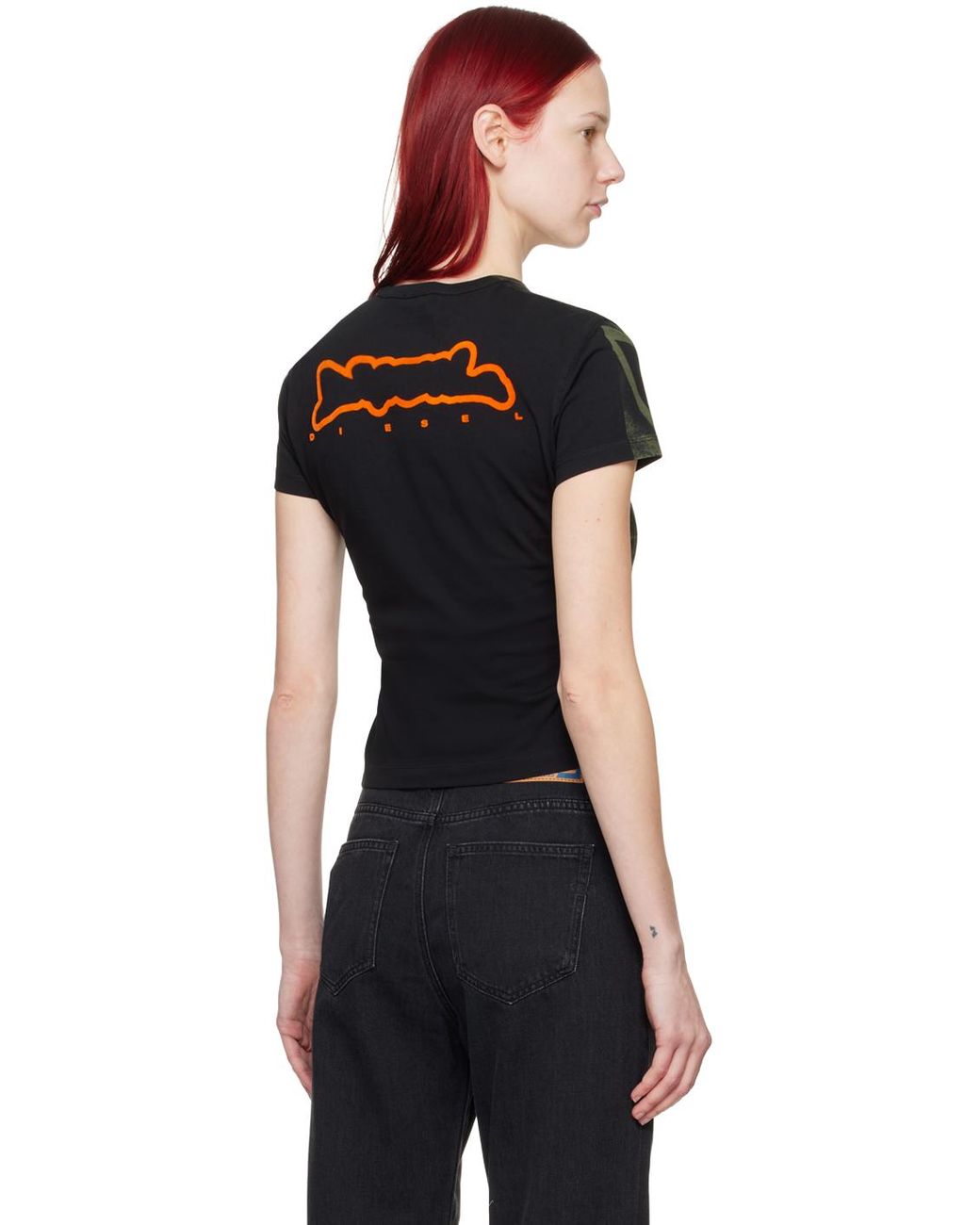 Diesel T-Uncutie-Long-N5 Tシャツ DIESEL T-Uncutie-Long-N5 T-Shirt in Black | Lyst