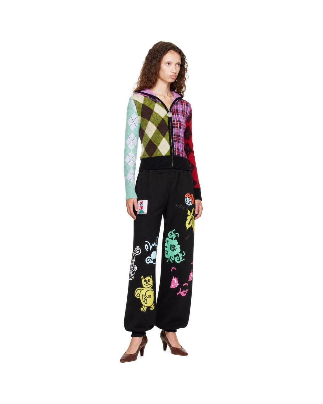 Chopova Lowena Red Farrago Zip-Up Hoodie