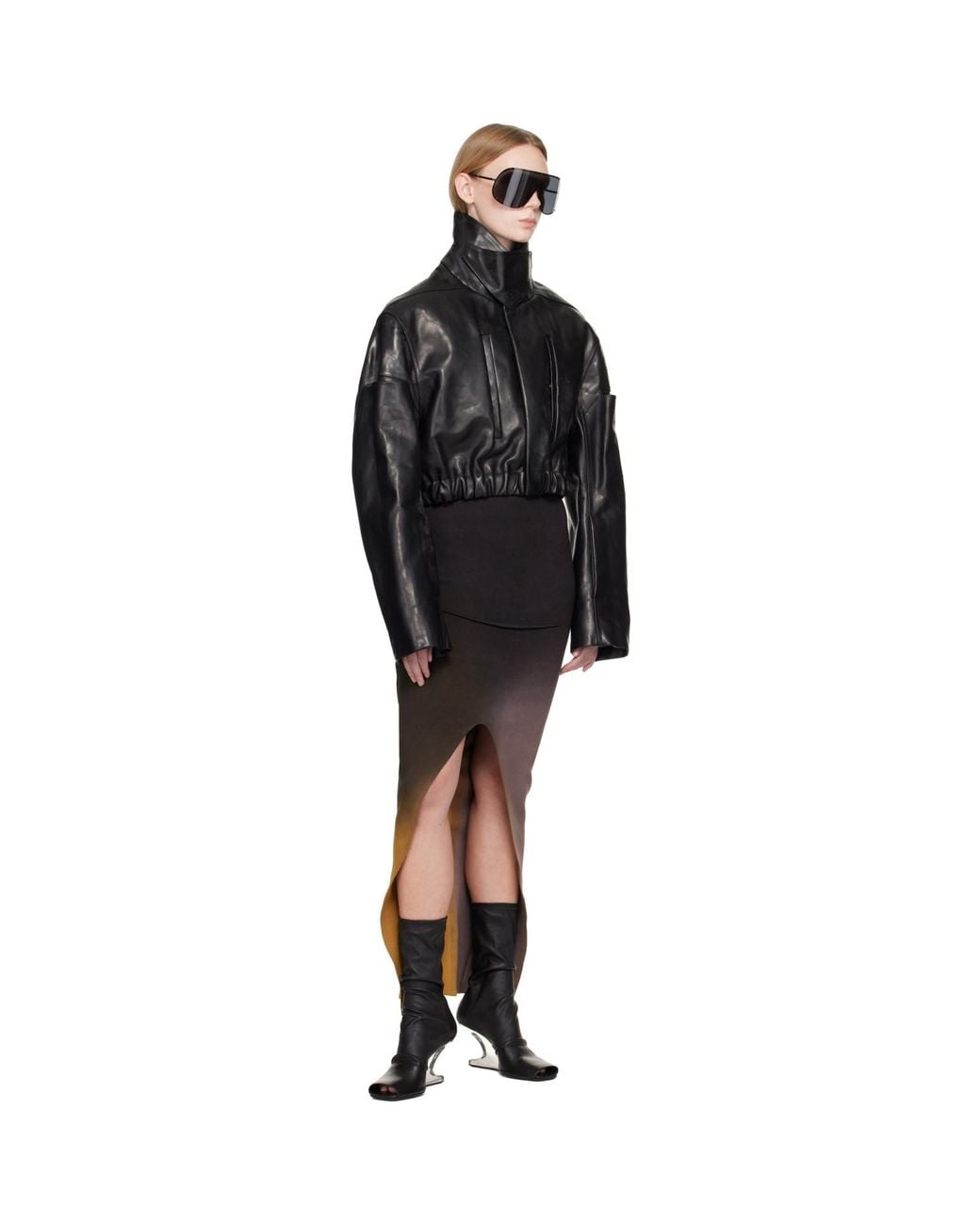 Rick Owens Black Tower Ankle Maxi Skirt