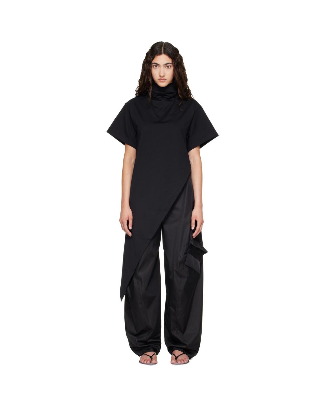 Alaïa Black Triangle Cotton Jersey T-Shirt