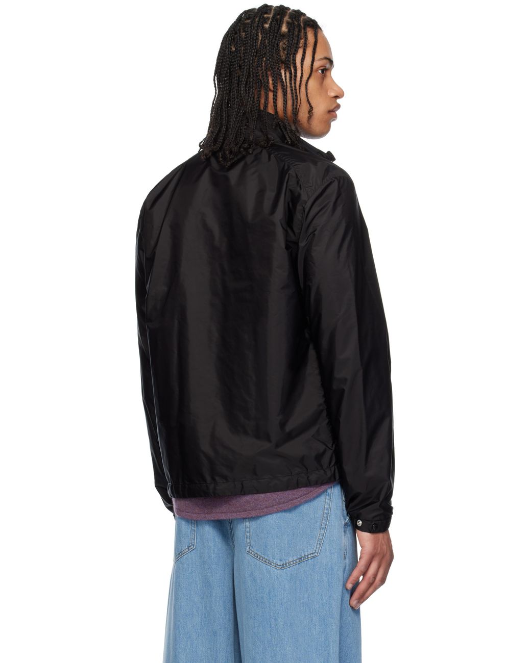 Moncler Black Montriond Hooded Windbreaker Jacket for men