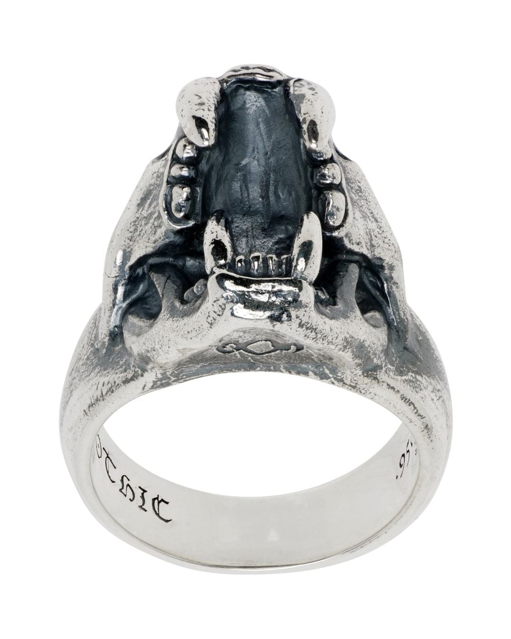 Yohji Yamamoto Metallic Puma Skull Ring for men