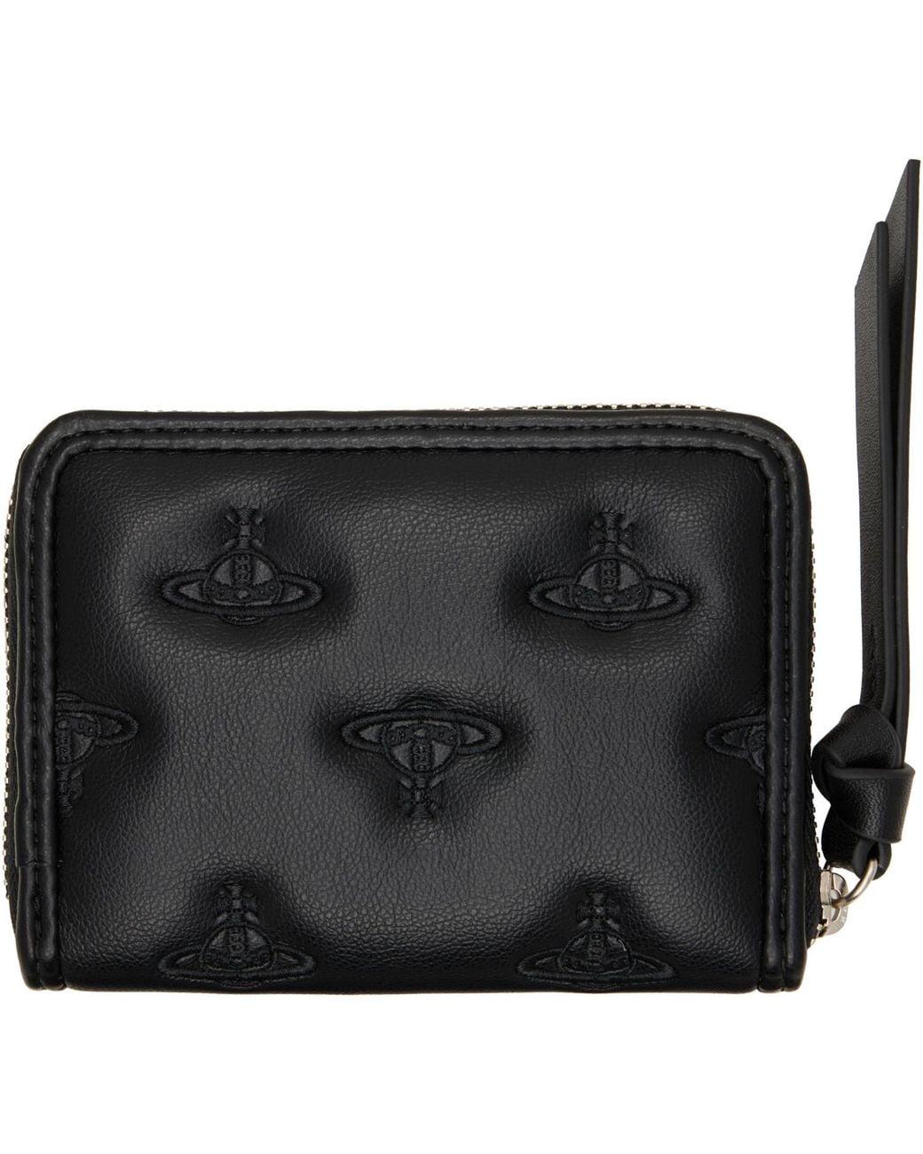 Vivienne Westwood Black Zip Coin Case Wallet for men