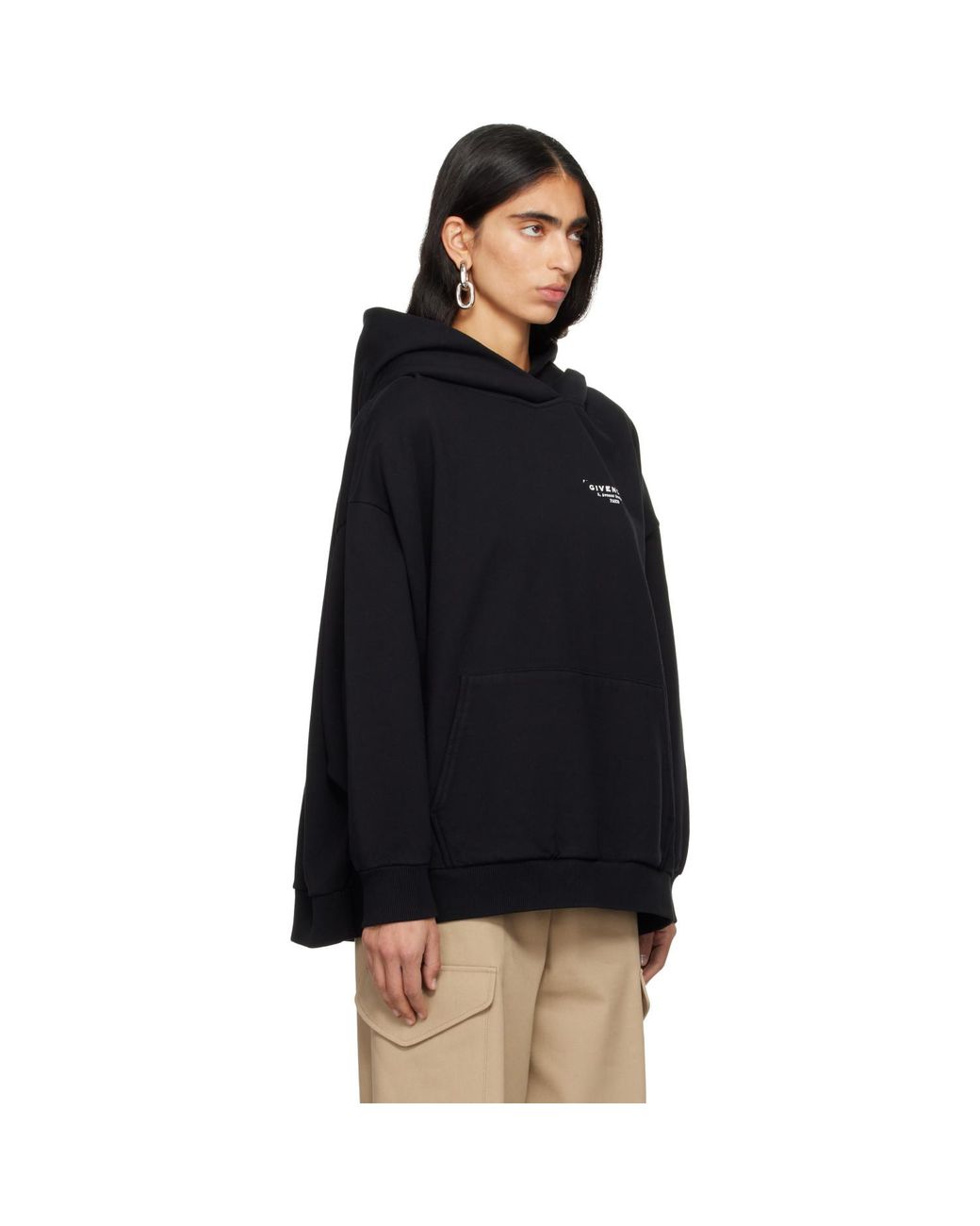 Pull À Capuche Noir À Logos Givenchy en coloris Black