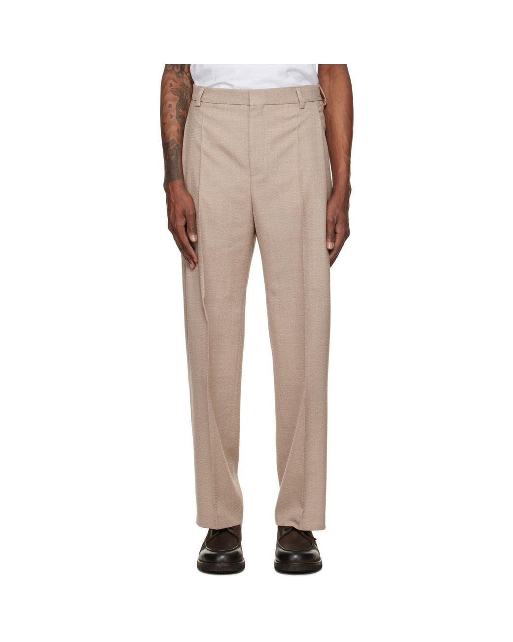HUGO Natural Wool Trousers for men