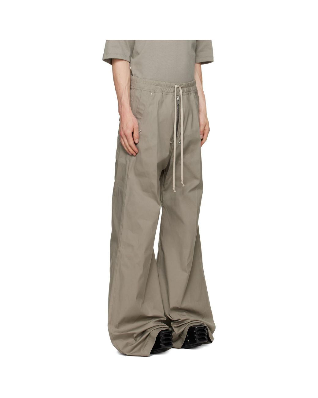 Rick Owens Brown Taupe Tower Wide Bela Trousers for men