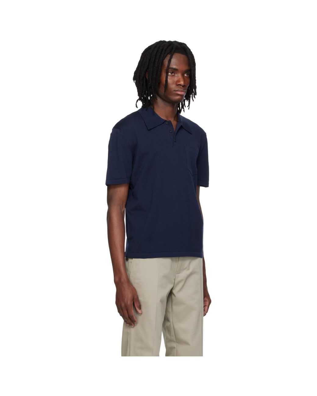 A.P.C. Blue Colin Polo for men