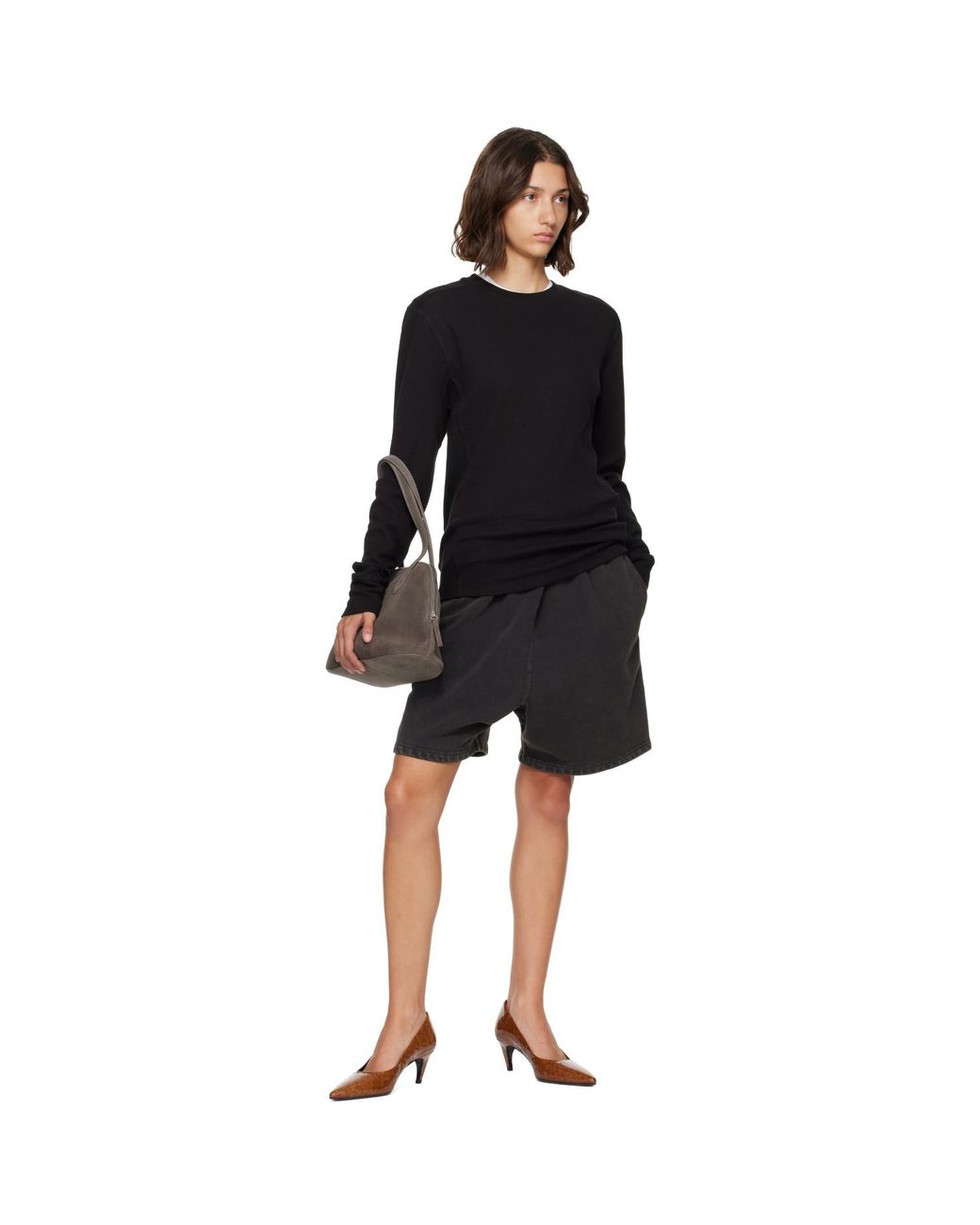Entire studios Black Thermal Long Sleeve T-Shirt