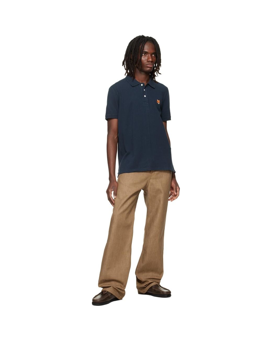 Maison Kitsuné Blue Fox Head Regular Polo for men