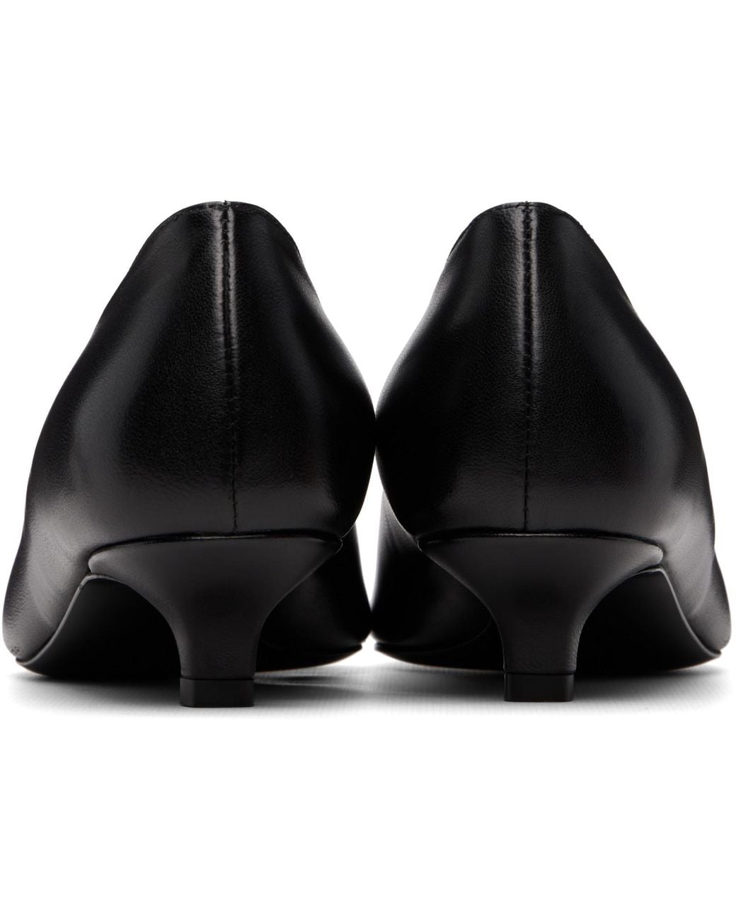Totême Black Sharp Nappa Kitten Heels