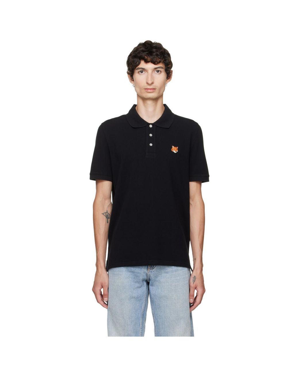 Maison Kitsuné Black Fox Head Regular Polo for men